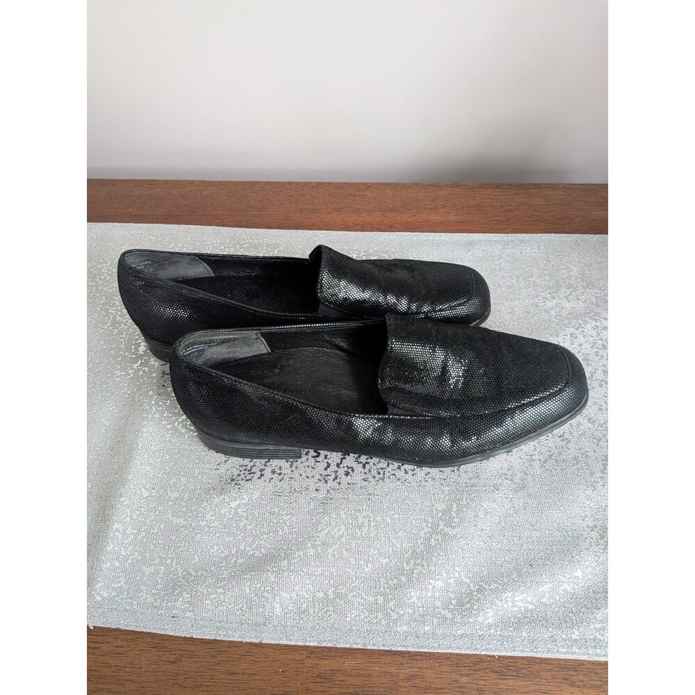 Munro American Womens 9 M Loafer Flats Black Shimmer Shock Absorbing Career NEW - Picture 4 of 11